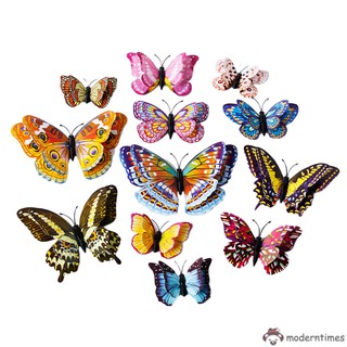 Bộ 12 Con Bướm 3d Dạ Quang Dán Tường Trang Trí