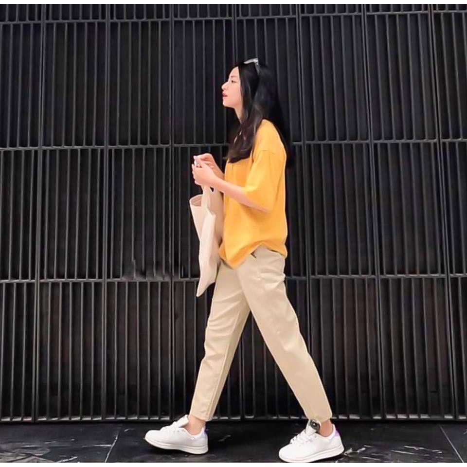 Quần xuông kaki RUBY HOUSE86, vải kaki, ống xuông 3 màu Đen Vàng Sữa, mặc đi học, đi chơi, hot hit