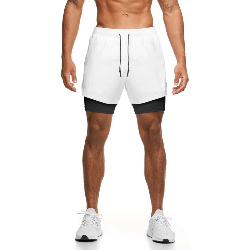 Quần Short Thể Thao 2 Trong 1 Thoáng Khí Mau Khô Size M-3XL Cho Nam