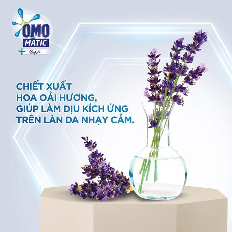 Túi Nước Giặt OMO Matic Cửa Trước Khử Mùi Thư Thái Hương Hoa Oải Hương 3,6kg