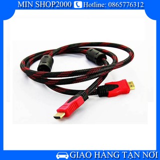 Cáp HDMI,Dây kết nối HDMI (đỏ đen) chống nhiễu cực tốt, dễ lắp đặt - Hỗ trợ 1080P cho hình ảnh cực kì sắc nét