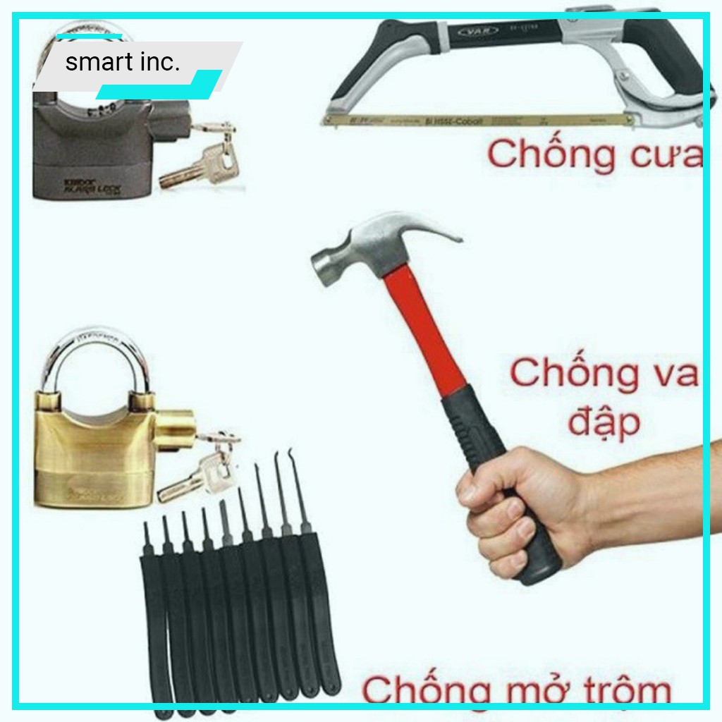 Ổ Khóa Báo Động Chống Trộm Cửa Nhà Hàng Rào Kinbar Hú Báo Động 110dba Móc Khóa Thắng Đĩa Xe Máy Loại Tốt Cao Cấp