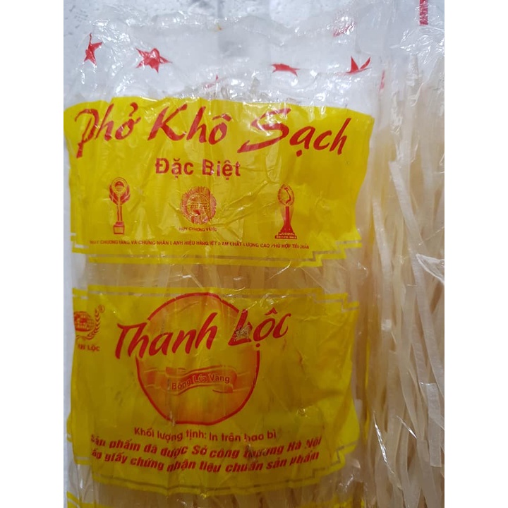 Phở khô sạch đặc biệt Thanh Lộc không tẩy miền bắc loại bánh phở dai ngon không bở phù hợp cho mọi bữa ăn gói 250gr