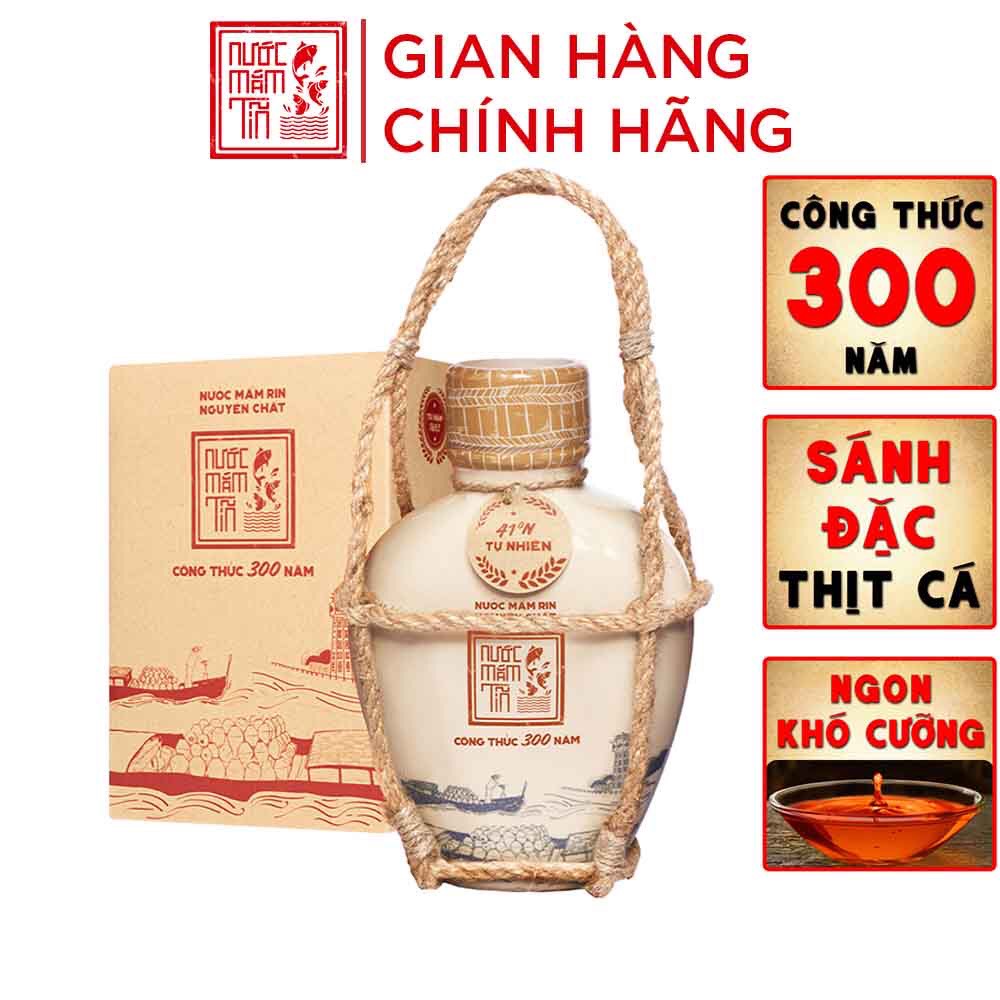 Nước mắm Tĩn Phan Thiết nhãn xưa 41 độ đạm chai 500ml