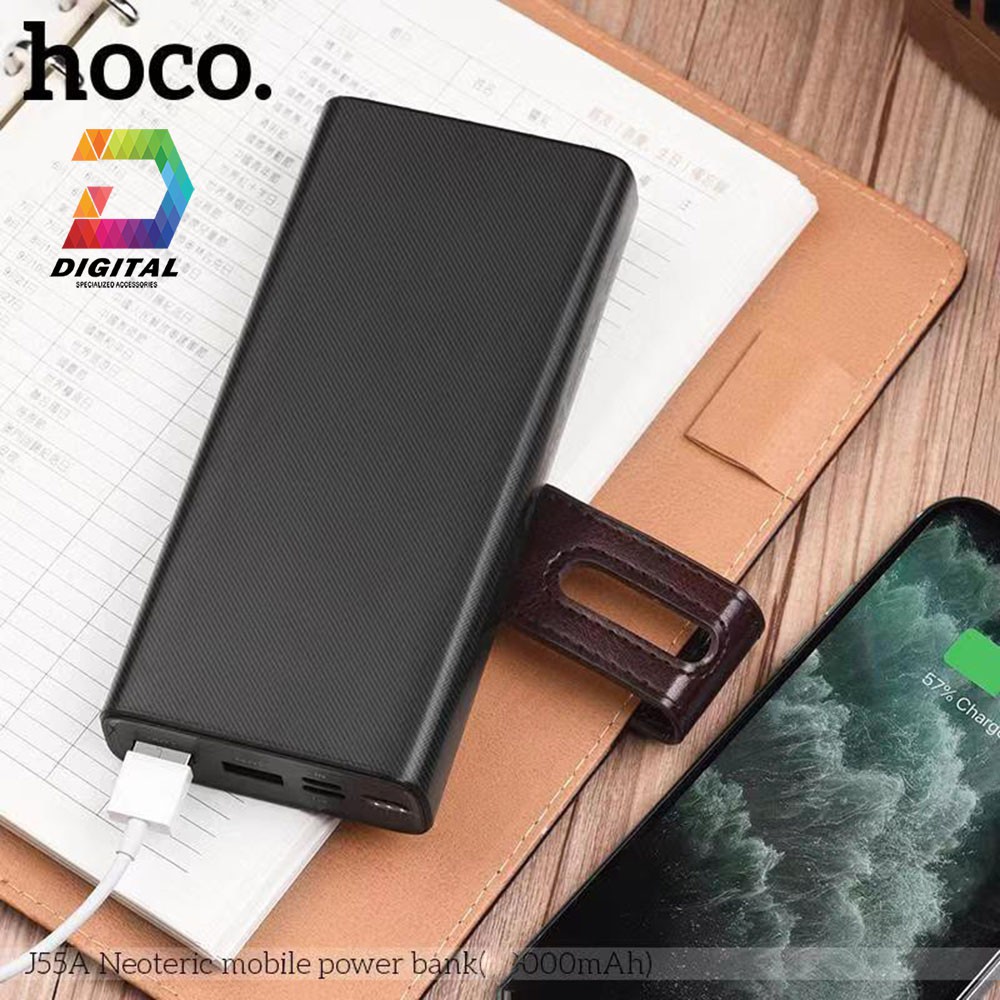 Sạc Dự Phòng Hoco J55 10000mAh Dual USB Chính Hãng