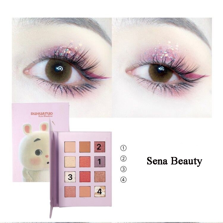Bảng phấn mắt Ruhuatuo 12 ô hoạt hình Sena Beauty | BigBuy360 - bigbuy360.vn