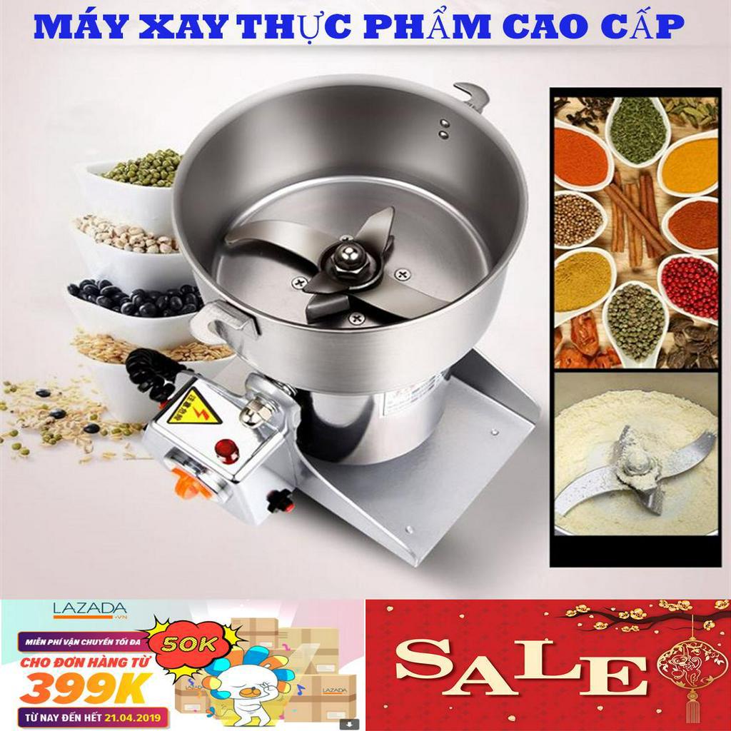 Máy Nghiền Bột Gạo Khô, mua ngay Máy Xay Tinh Bột Nghệ Ngũ Cốc Tam Thất Có Nắp Gài Inox K33, Có Thể Xoay Được 90 Độ