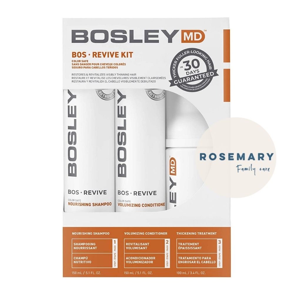 Bộ Dầu Gội, Dầu Xả, và Foam Làm Dày Tóc Hồi Sinh, Chăm Sóc và Nuôi Dưỡng Tóc Bosley MD