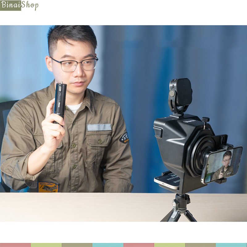 Ulanzi Teleprompter PT-16 - Máy Nhắc Chữ Mini Cho Vlogger, Nhà Báo, Người Thuyết Trình, Dùng Cho Smartphone, Tablet