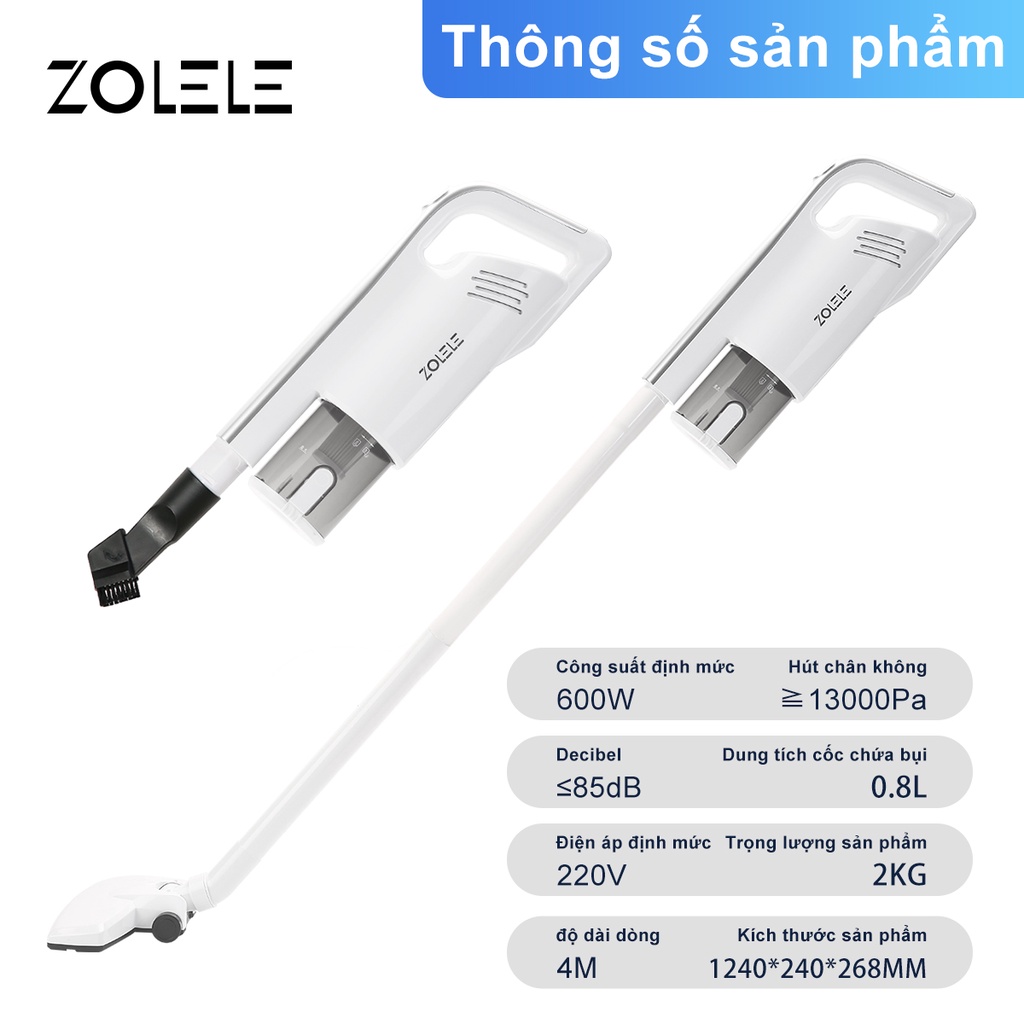 Máy hút bụi đa chức năng ZOLELE Công suất mạnh 600W 13000PA  ZE002 - Chính hãng