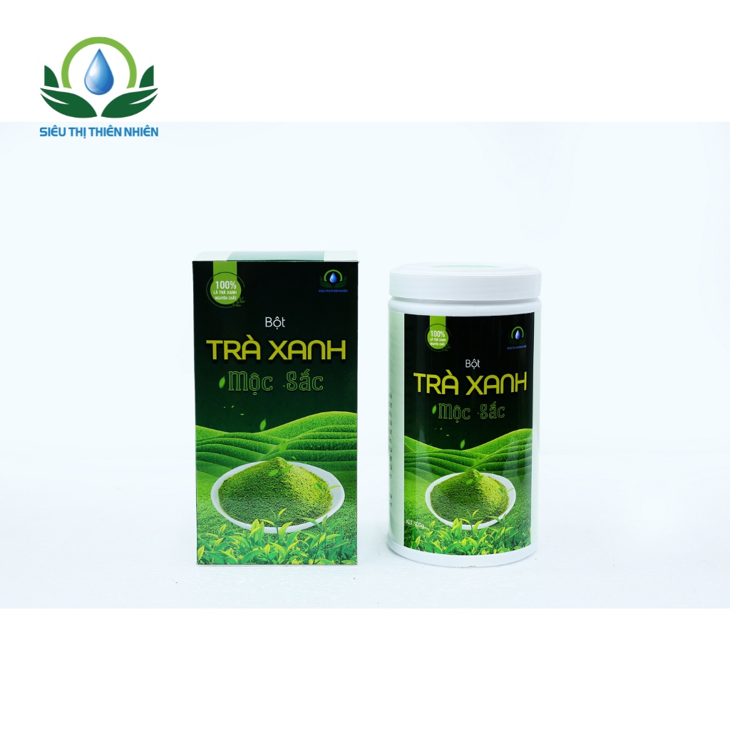 Bột Trà Xanh Nguyên Chất SIÊU THỊ THIÊN NHIÊN, Tẩy Da Chết, Chống Lại Nếp Nhăn Túi 500g