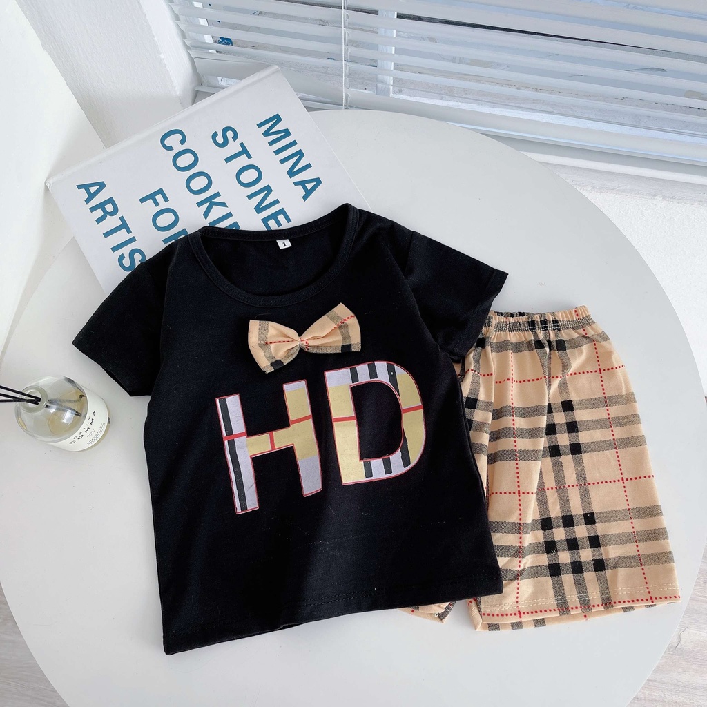 Đồ Bộ Hè Cho Bé Trai, Bộ Cộc Tay Nơ HD Công Tử Chất Cotton Cao Cấp Cho Bé Từ 8-18kg sâu shop