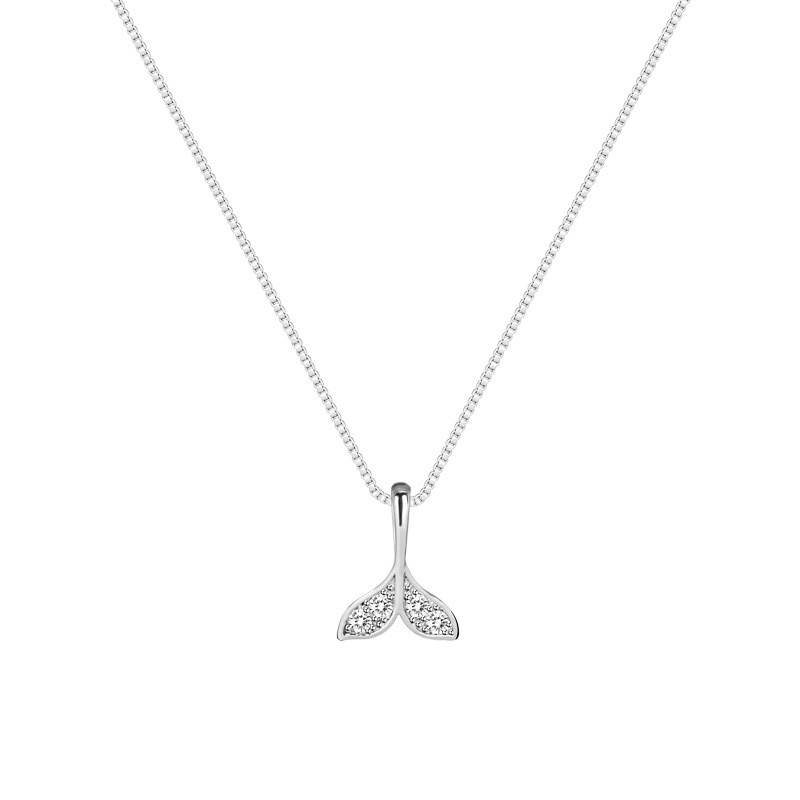 Dây chuyền mặt đuôi cá đính đá Zircon phong cách Hàn Quốc