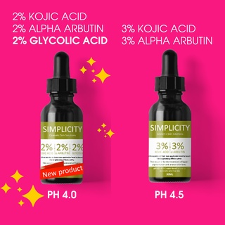 (dược Ấn Độ) Tinh chất trắng da mờ thâm 3% Alpha Arbutin 3% Kojic Acid Simplicity