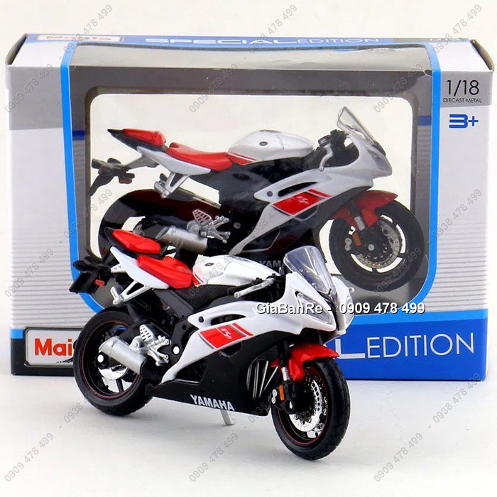 Xe Mô Hình Moto Yamaha YZF-R6 Tỉ Lệ 1:18  - Maisto - 8885