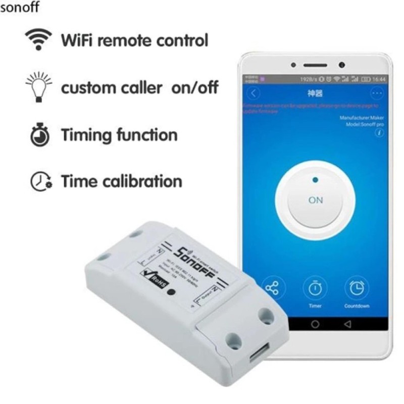 Bộ điều khiển bật, tắt và hẹn giờ thiết bị điện bằng điện thoại qua Wifi-3G-4G