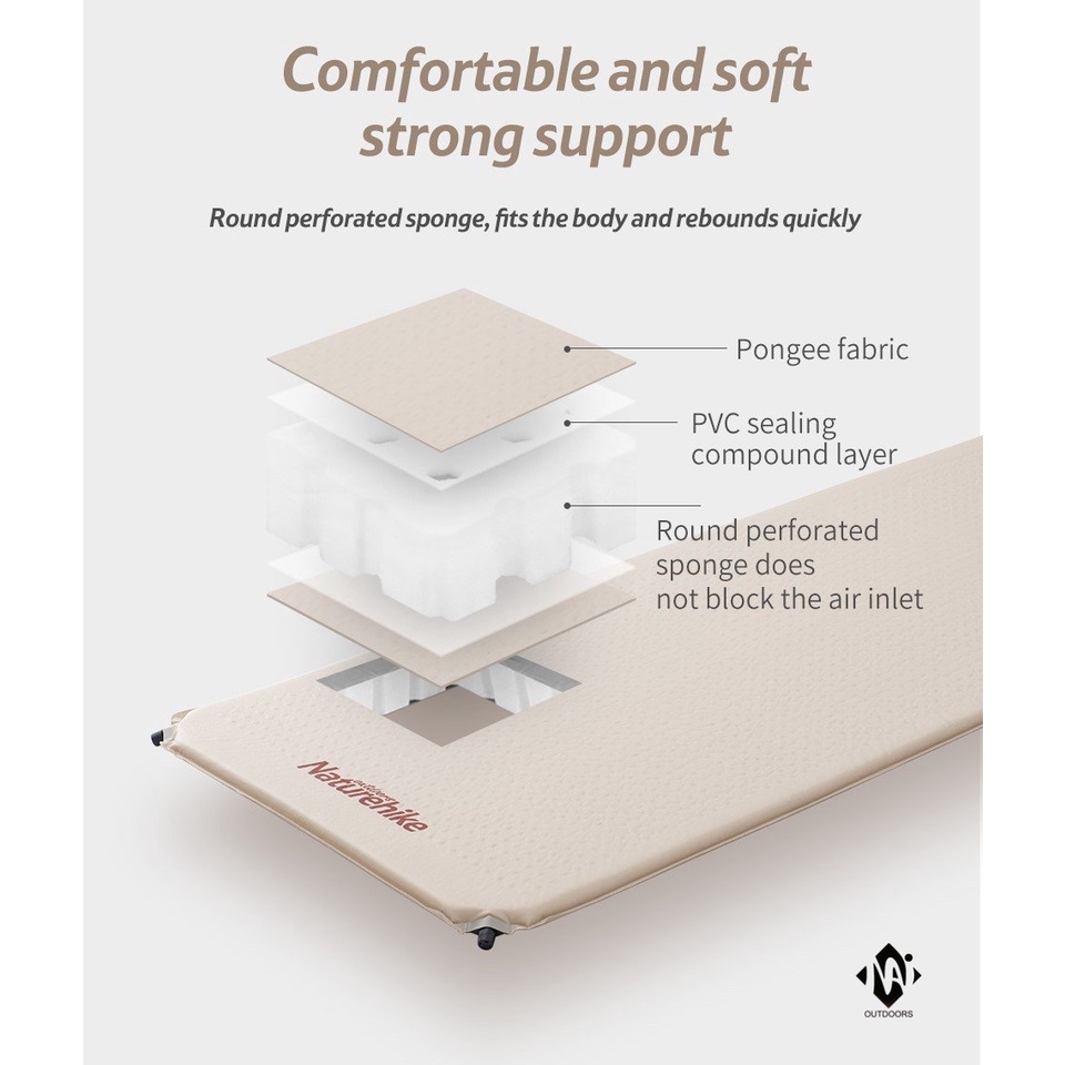 Đệm/Nệm tự bơm hơi NatureHike NH20DZ002