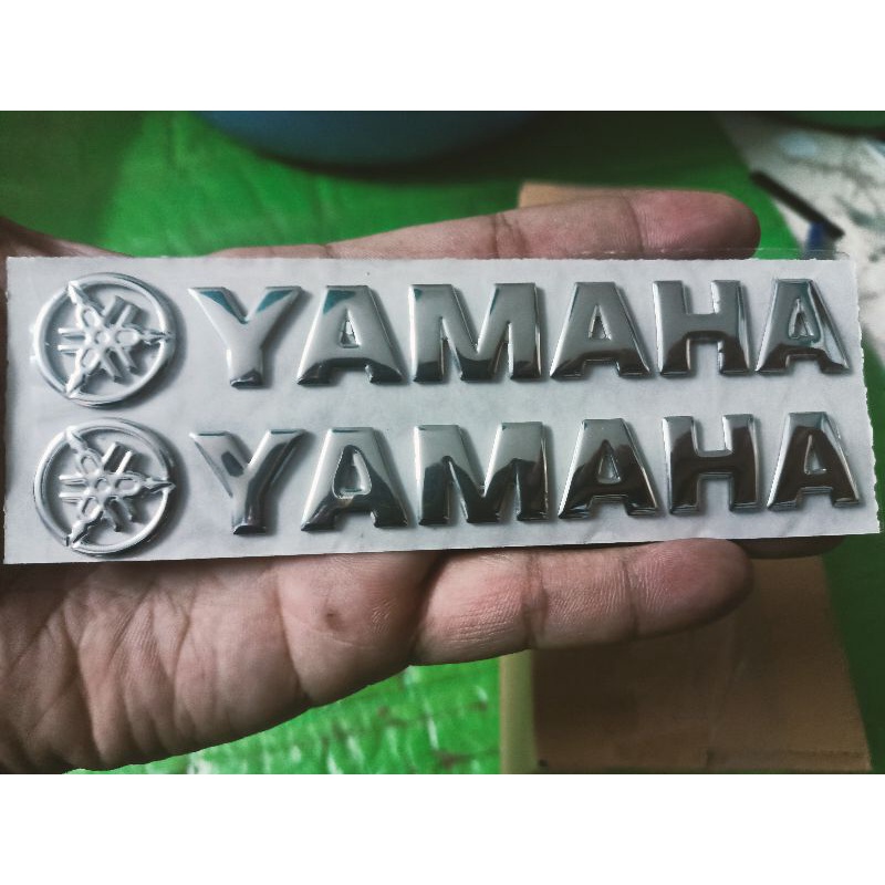 Bộ chữ nổi và lô gô yamaha crôm bóng new