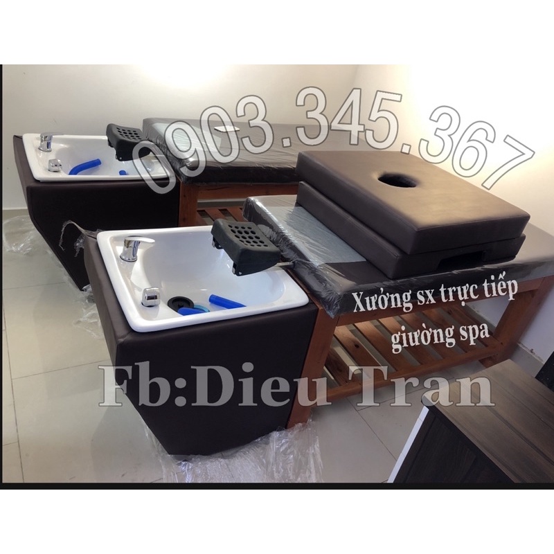 Giường gội đầu 2in1 Bồn Sứ cao cấp