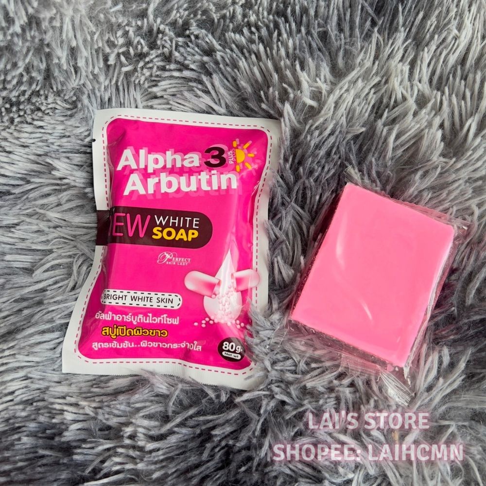 Xà Phòng Trắng Da Chống Nắng Alpha Arbutin 3 Plus New Whit Soap Thái Lan 80g Dưỡng Ẩm, Trắng Da, Giảm Mụn, Chống Tia UV