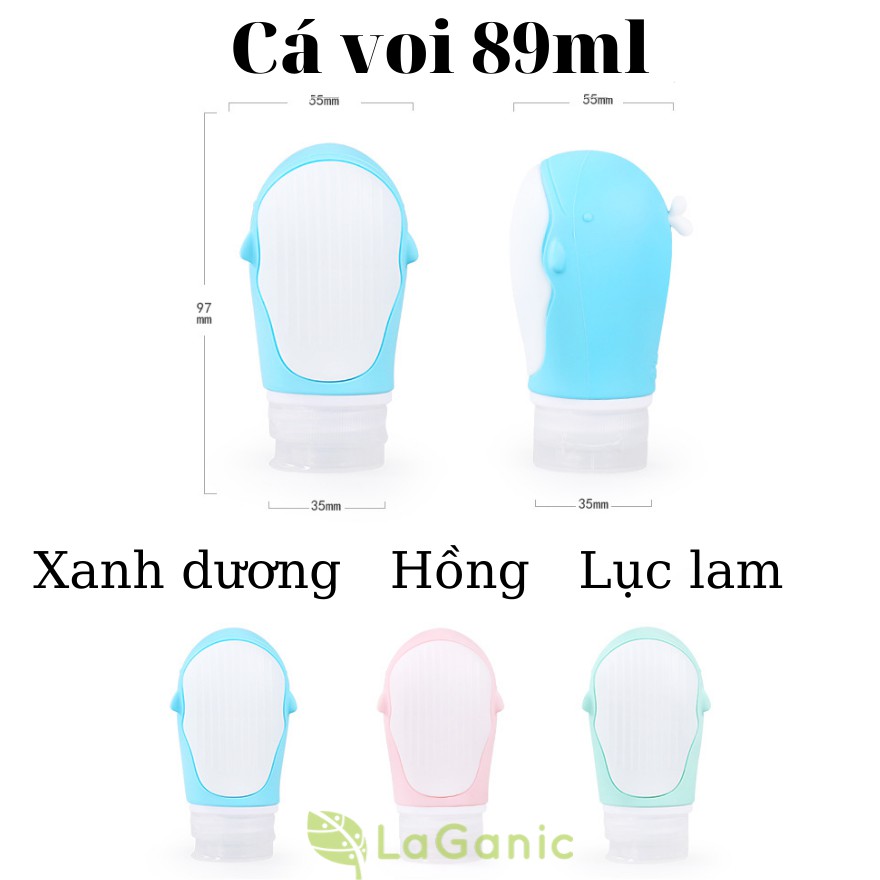 Lọ chiết mỹ phẩm dầu gội du lịch Silicon 89ml [Ocean Edition]