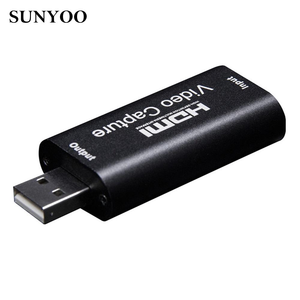 sunyoo HDMI To USB 2.0 Live Streaming HDMI Video Capture 4K 1080P For HD Game Video Recorder Novel