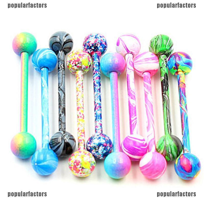 Bộ 10 Khuyên Xỏ Cơ Thể Bằng Thép Không Gỉ Cá Tính