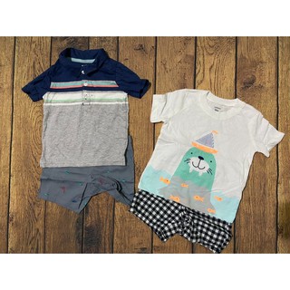 Set 2 bộ quần áo bé trai Carter 18-24m