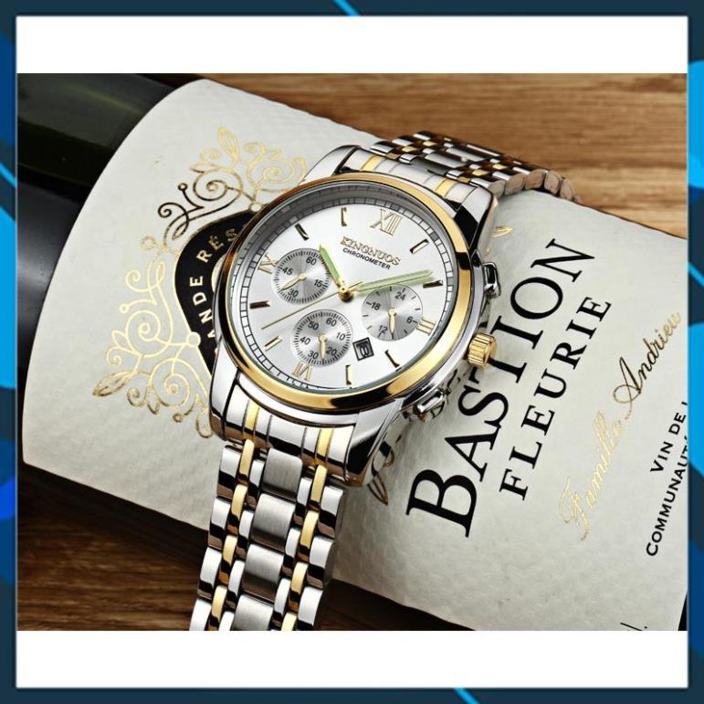 [HÀNG CHUẨN AUTH]Đồng Hồ Nam KINGNOUS K-1753 Dây Thép Chống Gỉ Cao Cấp,Chống Nước,Chống Xước,Có Dạ Quang,Bảo Hành12 thag