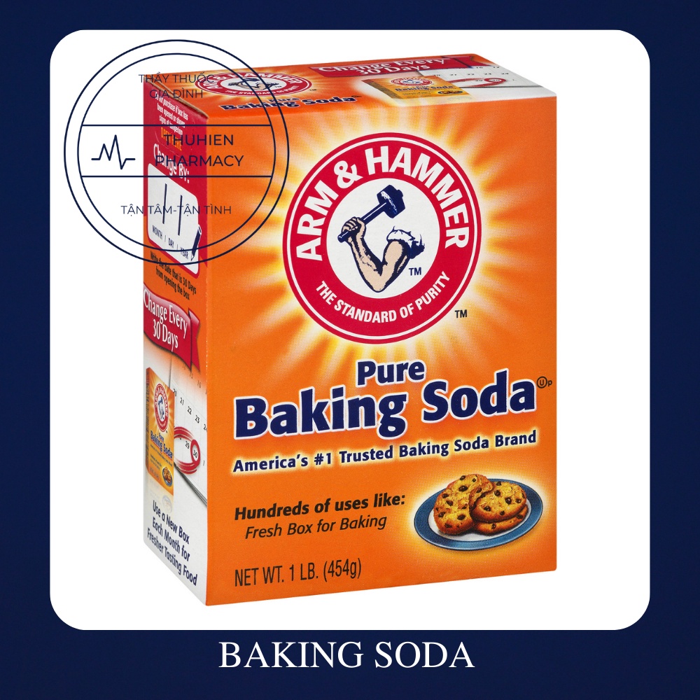 [Mới 2020] Bột Baking Soda đa công dụng khử mùi, diệt khuẩn, tẩy rửa, làm bánh, chăm sóc da 454g