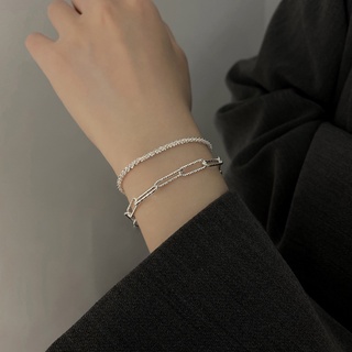 Set 2 Vòng Tay Mặt Trái Tim Mạ Bạc