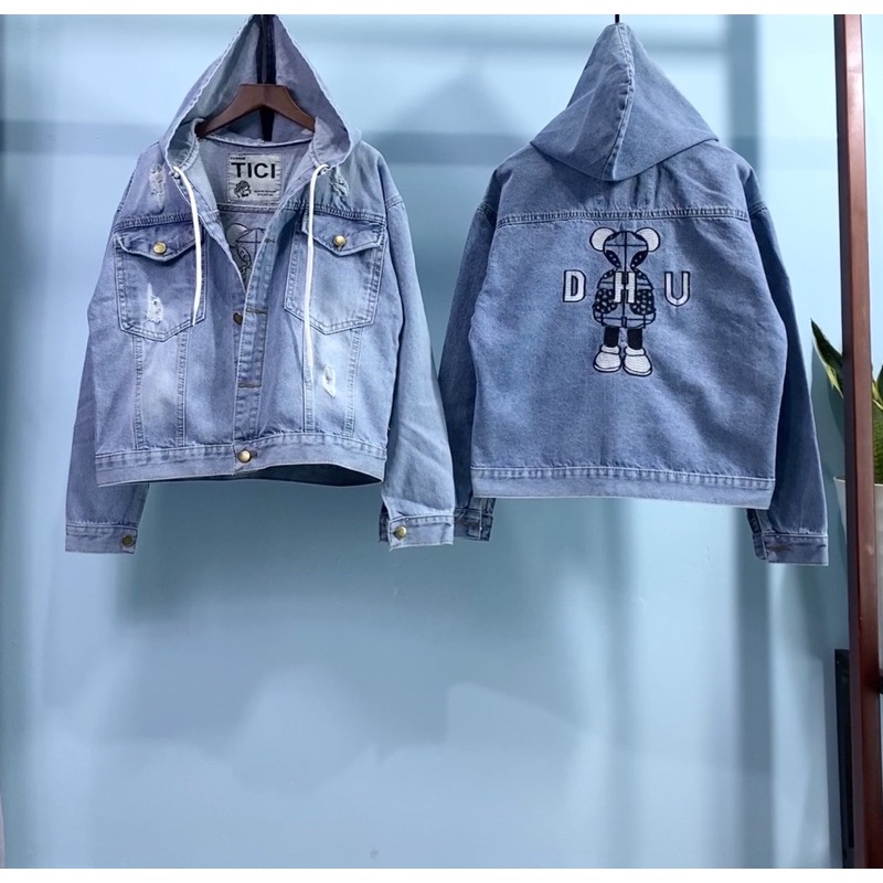 [THỜI TRANG HÈ] Áo Khoác Nữ Jean AIORI Áo Khoác Jeans Thời Trang Cao Cấp Có Nón Form Rộng Freesize Mẫu Thiết Kế Mới Nhất