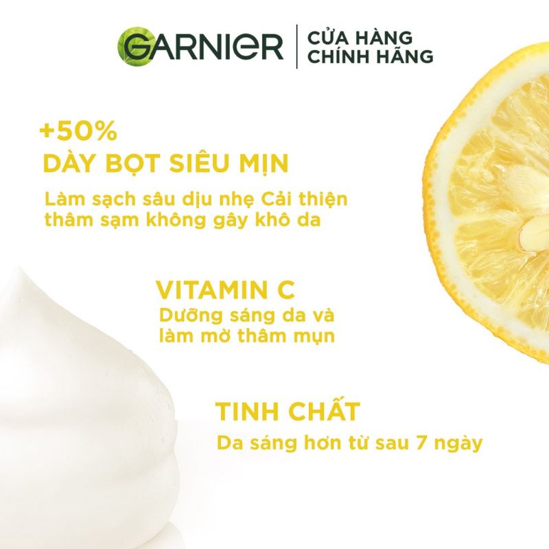 Sữa Rửa Mặt Tạo Bọt Sáng Da Garnier Whip Foam 100ml