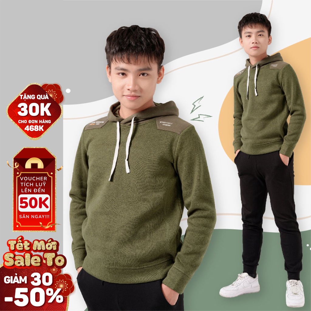 Áo bé trai BIGFOX - MISS MEOW thu đông, áo len cho bé dài tay có mũ hoodie size đại đáp vai túi ngực 18-46 kg