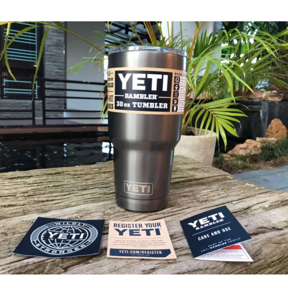 Ly giữ nhiệt YETI 30oz +Nắp Magslider (900ml) - Nhiều màu- Stainless Steel/ Thép không gỉ cao cấp - Auth Bill Mĩ