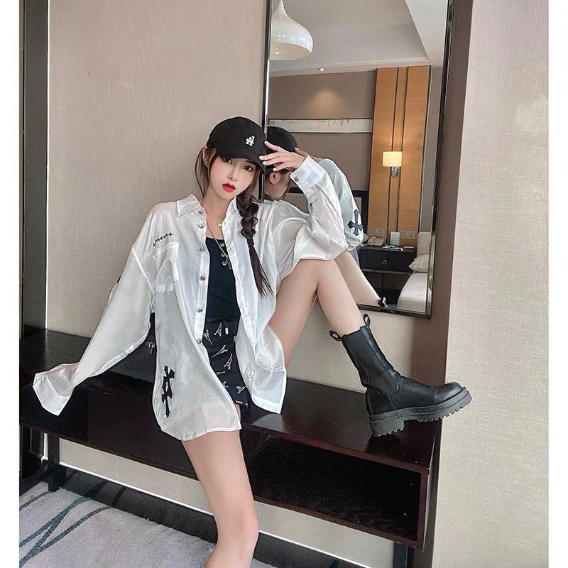 Áo Sơ Mi Trắng Nam Họa Tiết Hình In Thánh Giá Sang Trọng LỊch Sự - Áo Sơ Mi Cao Cấp Dành Cho Nam DT FASHION MENWEAR