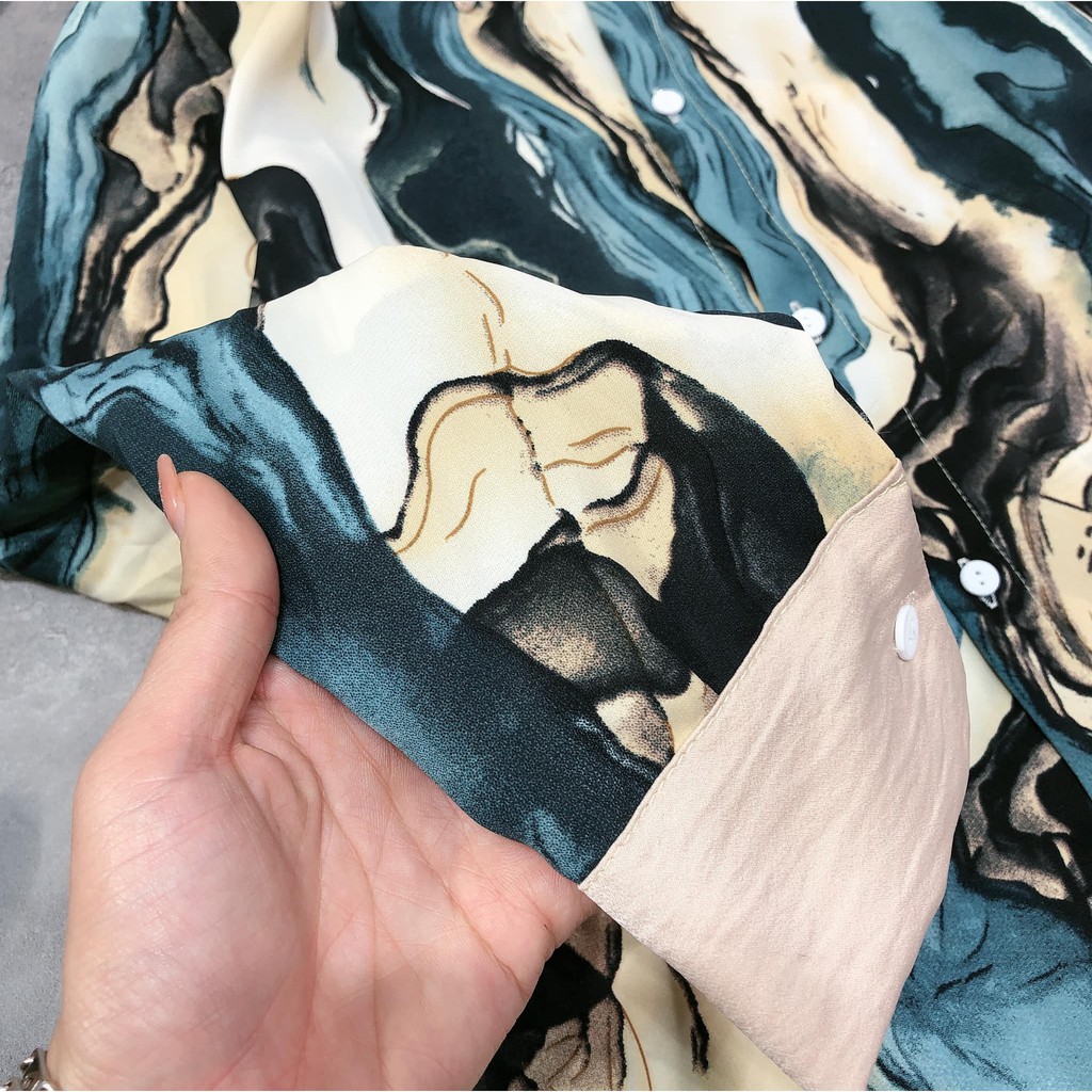 [Mã FAMAYWA giảm 10K đơn 50K] Áo sơ mi SÓNG XANH cùng bạn gái xuống phố | BigBuy360 - bigbuy360.vn