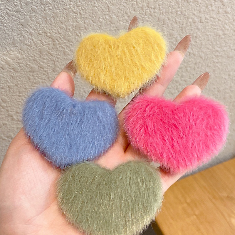 Kẹp tóc hình trái tim nhiều màu sắc phong cách hàn quốc