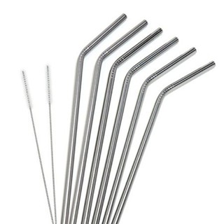 Ống hút inox cong + cọ rửa