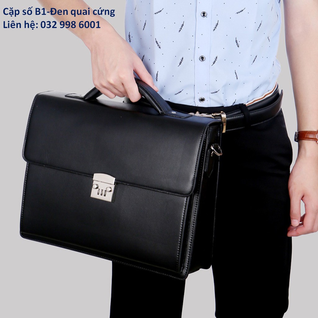 Cặp da khóa số đựng hồ sơ B1 Túi đựng laptop Cặp da công sở B1 Túi xách da công sở Cặp văn phòng magic3