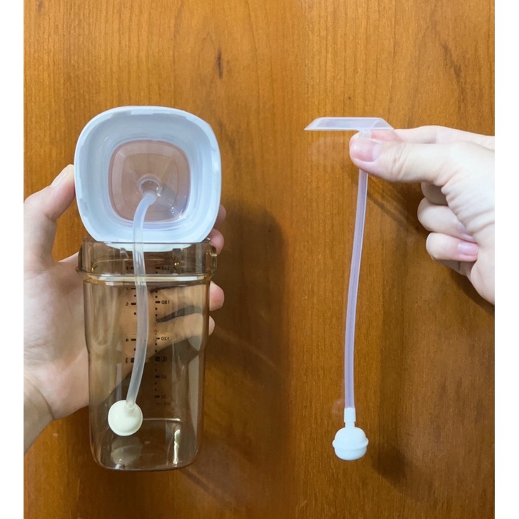Van chống sặc bình sữa cổ vuông HG P18 - Dây hút chống sặc lắp núm ti cho bé bú mọi tư thế