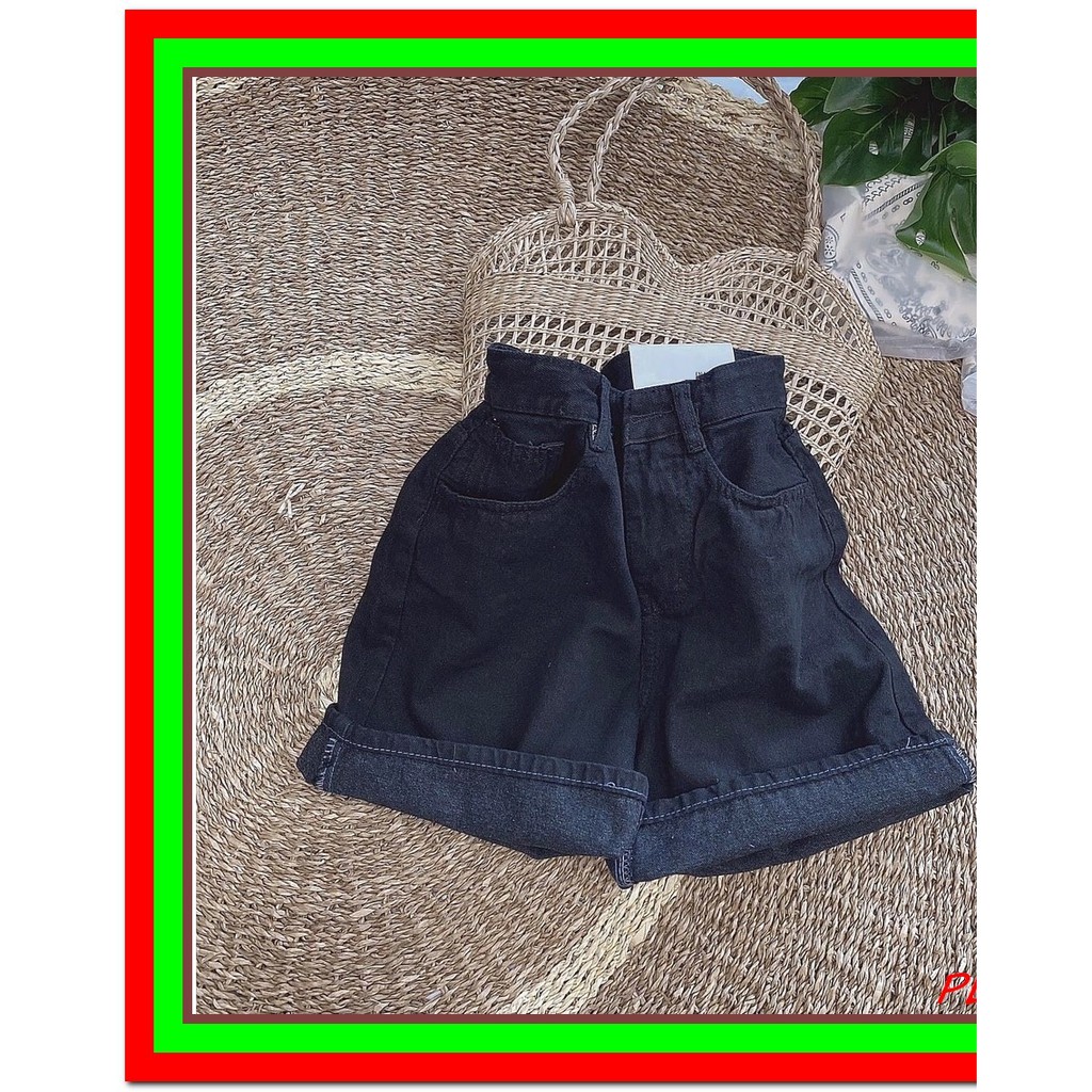 Quần SHORT JEAN NGỐ XUÔN ( dài hơn short, màu: xanh-trắng-đen) siêu đẹp DUYEL-46