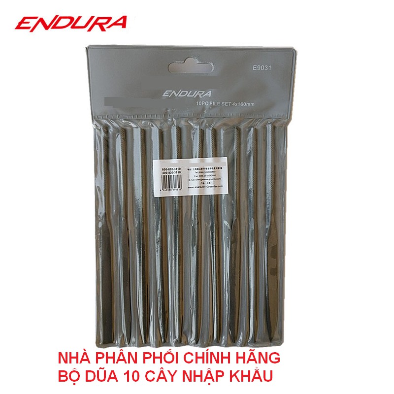 Bộ giũa 10 chi tiết Endura E9031 4x160mm