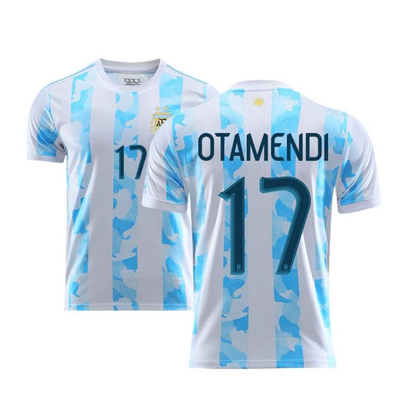 Áo Thun Bóng Đá Cầu Thủ Messi Dybala Otamendi Đội Tuyển Argentina Mùa Giải 2021-2022