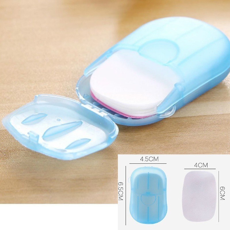 Set 60 / 3 Hộp Xà Phòng Giấy Dùng Một Lần  Tiện Dụng Khi Đi Du Lịch