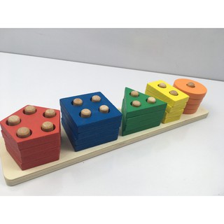 Bộ trụ 5 cọc thả hình gỗ