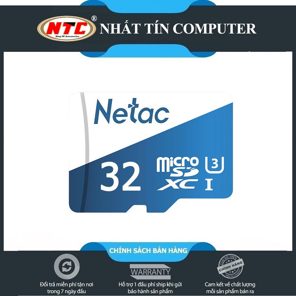 Thẻ nhớ microSDHC Netac Extreme 32GB U3 4K 100MB/s (Trắng xanh)