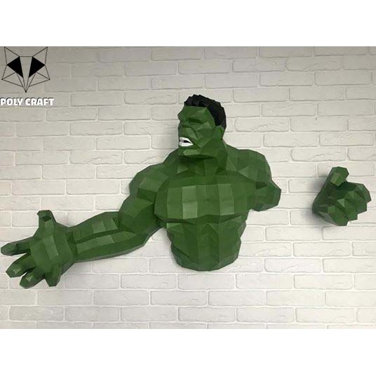Mô hình giấy 3D Hulk khổng lồ xanh