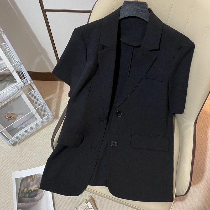 Áo Blazer Đen tay cộc