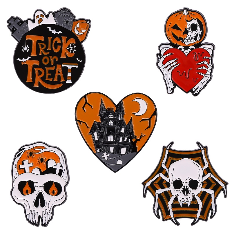 Ghim cài áo QIHE JEWELRY chủ đề Halloween độc đáo thời trang